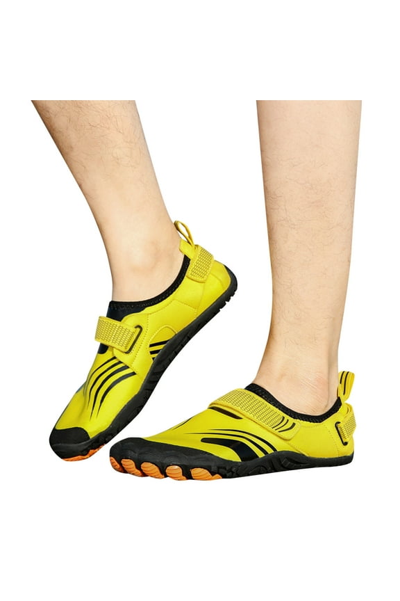 Water Shoes for Women Men Quick Dry Wide Toe Aqua Shoes Adjustable Straps Barefoot Socks for Swim Beach River Pool Surf