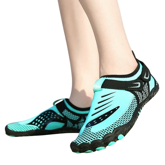 Water Shoes for Women Men Quick Dry Wide Toe Aqua Shoes Adjustable Straps Barefoot Socks for Swim Beach River Pool Surf