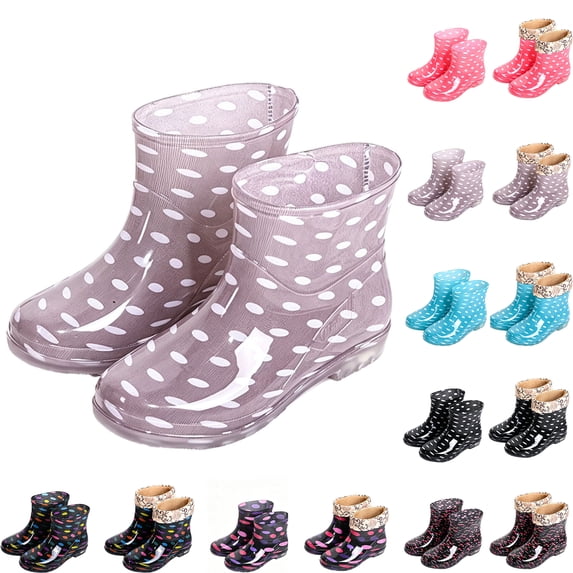 Water Shoes for Women Outdoor Rain Boots Gardening Rain Boots Fishing Boots for Mans and Womens Gray 36