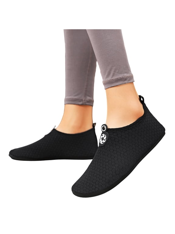 Water Shoes for Women Quick-Dry Barefoot Aqua Socks Packable & Lightweight Plus Size Beach Shoes for Swim, Hiking and Everyday Outdoor Adventures.