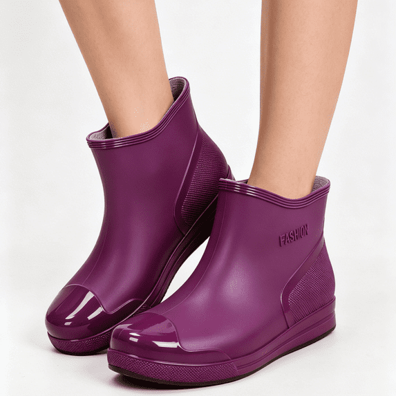 Water Shoes for Women Waterproof Ankle Rain Boots Non Slip Garden Boot for Outdoor Everyday Wear