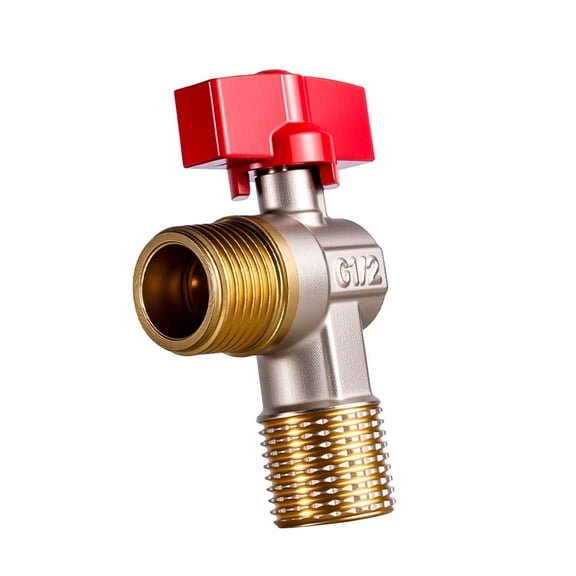 Water Shut Off Valves Brass 1/2inch Turn Angles Stop Valves Brass Plumbing Fitting for Hot/Cold Waters Systems