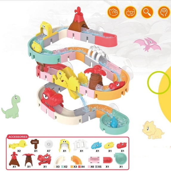 Water Slide Bath Toys for Toddlers – Summer Water Play Bathtub and Pool Playground Set for Fun Outdoor and Indoor Play