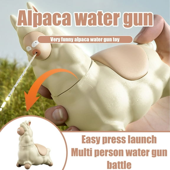 Water Soaker Blaster Toy Alpaca Shape Outdoor Summer Pool Party Game Beach Activity Squirt Toy for Adults and Family Fun Design High Capacity Easy To Use