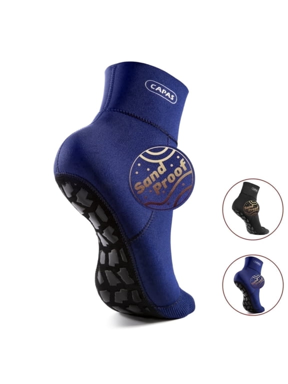 Water Socks 2mm Neoprene, Sand Proof Beach Volleyball Wetsuit Diving Socks Warm for Men Women (Blue, S)