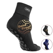 Water Socks 2mm Neoprene, Sand Proof Beach Volleyball Wetsuit Diving Socks Warm for Men Women Black, L