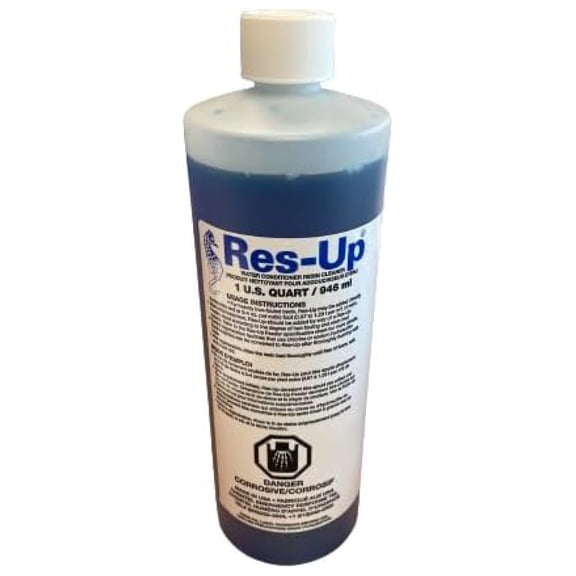 Water Softener Cleaner - Res-Up Resin Cleaner (1 Quart) - Removes Iron & Scale - Restores Capacity - Maintains Softener Performance - Water Softener Maintenance