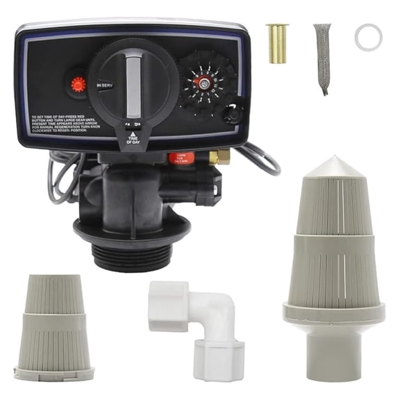 Water Softener Timer 12-Day Control Valve - 9-11 Inch Resin Tank - Automatic Backwash for Whole House Systems & Boilers
