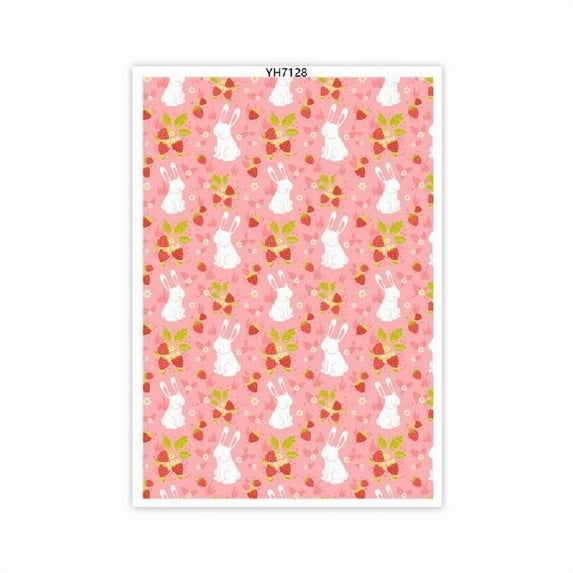 Water Soluble Easters Rabbits Transfer Sheets Clay Earrings Transfer Paper