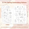 thumbnail image 1 of Water Soluble Embroidery Patterns for Beginners 4 Sheets with 51pcs Ballet Patternsfor Dance Shoes Skirt Wash Away Embroidery Pattern Stabilizer, 1 of 9