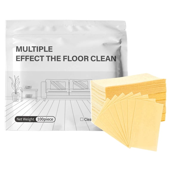 Water Soluble Floor Cleaning Tablets 100 Pack Concentrated Multi Surface Cleaner Sheets for Mopping Hardwood Laminate Floors Wall Tiles Glass