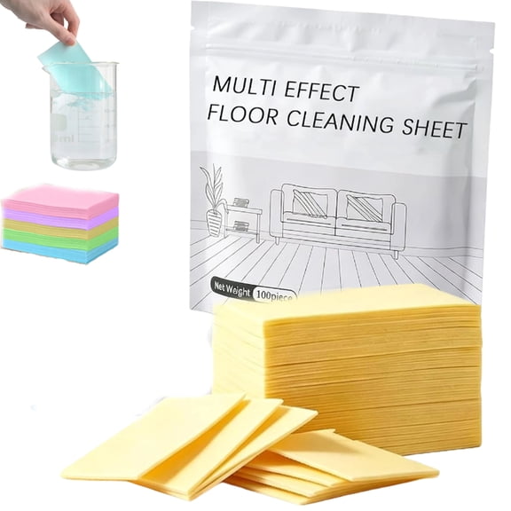Water Soluble Floor Cleaning Tablets Multi-Surface Mopping Cleaner  Plant-Based pH Neutral No-Residue Mopping Solution,Concentrated & Portable