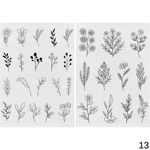 Water Soluble Stabilizer For Embroidery Stick And Stitch Embroidery Paper Tear Away Embroidery Stabilizers With Flower Patterns