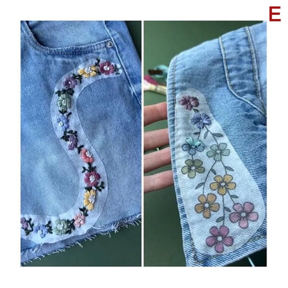 Water Soluble Stabilizer for Embroidery Stick and Stitch Embroidery Paper Tear Away Embroidery Stabilizers with Flower Patterns