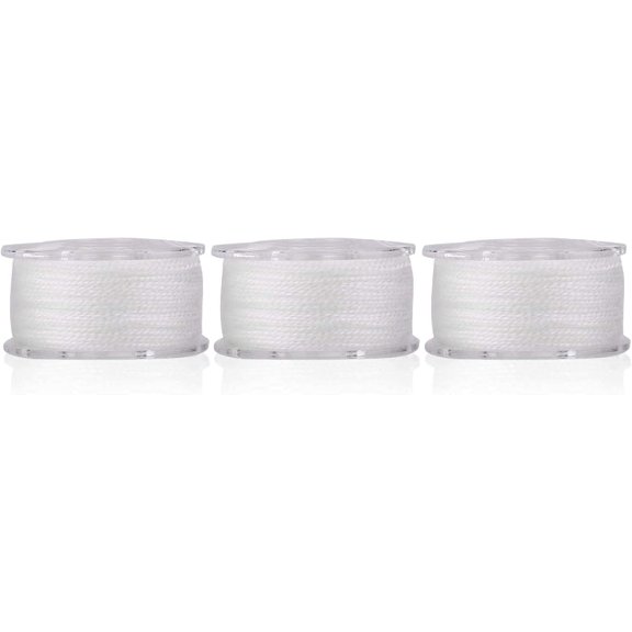 Water Soluble Thread for Fish, 3Pcs Water Soluble PVA String Line Twine White Bait Line, 20m Fishing String Tape Tool Accessory, for Binding Fishing Bait Bags