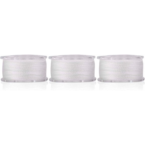 Water Soluble Thread for Fish, 3Pcs Water Soluble PVA String Line Twine White Bait Line, 20m Fishing String Tape Tool Accessory, for Binding Fishing Bait Bags