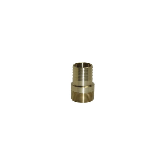 Water Source MA150NL Yellow Brass Threaded Male Adapter, Barbed End, 1.5 In. - Quantity 1