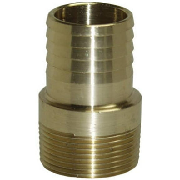 Water Source MA75NL 0.75 in. Yellow Brass - Male Adapter With Barbed End