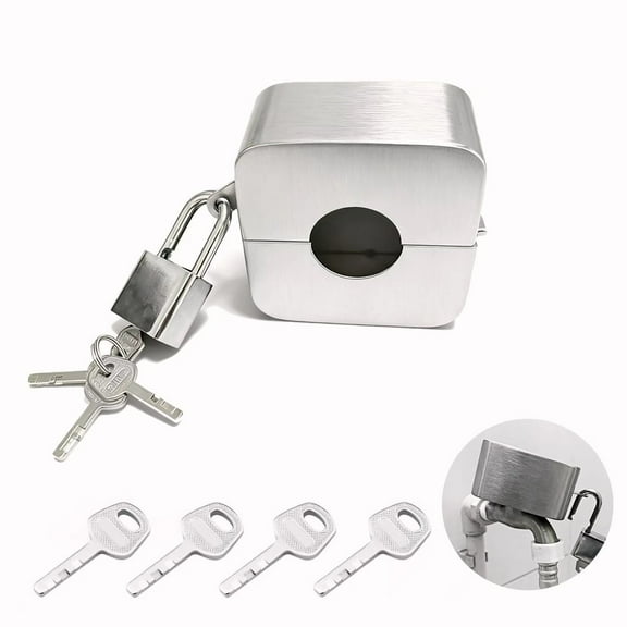 Water Spigot Lock,Garden Bib Valve Safety Padlock,Hose Spigot Lock,for Unauthorized Use Vandalism Theft Bandit