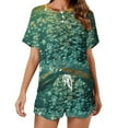 thumbnail image 1 of Water Splash Ripple 2 Pack Women’s Pajama Set Print Sleepwear And Shorts Y2k Loungewear Sets S-5XL, 1 of 7