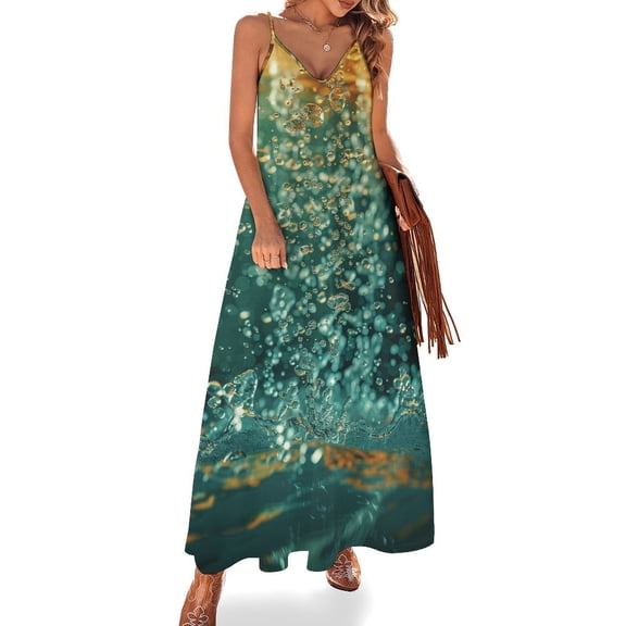 Water Splash Ripple Sleeveless Dress Women's Luxury Party Dress Birthday Dresses for Women