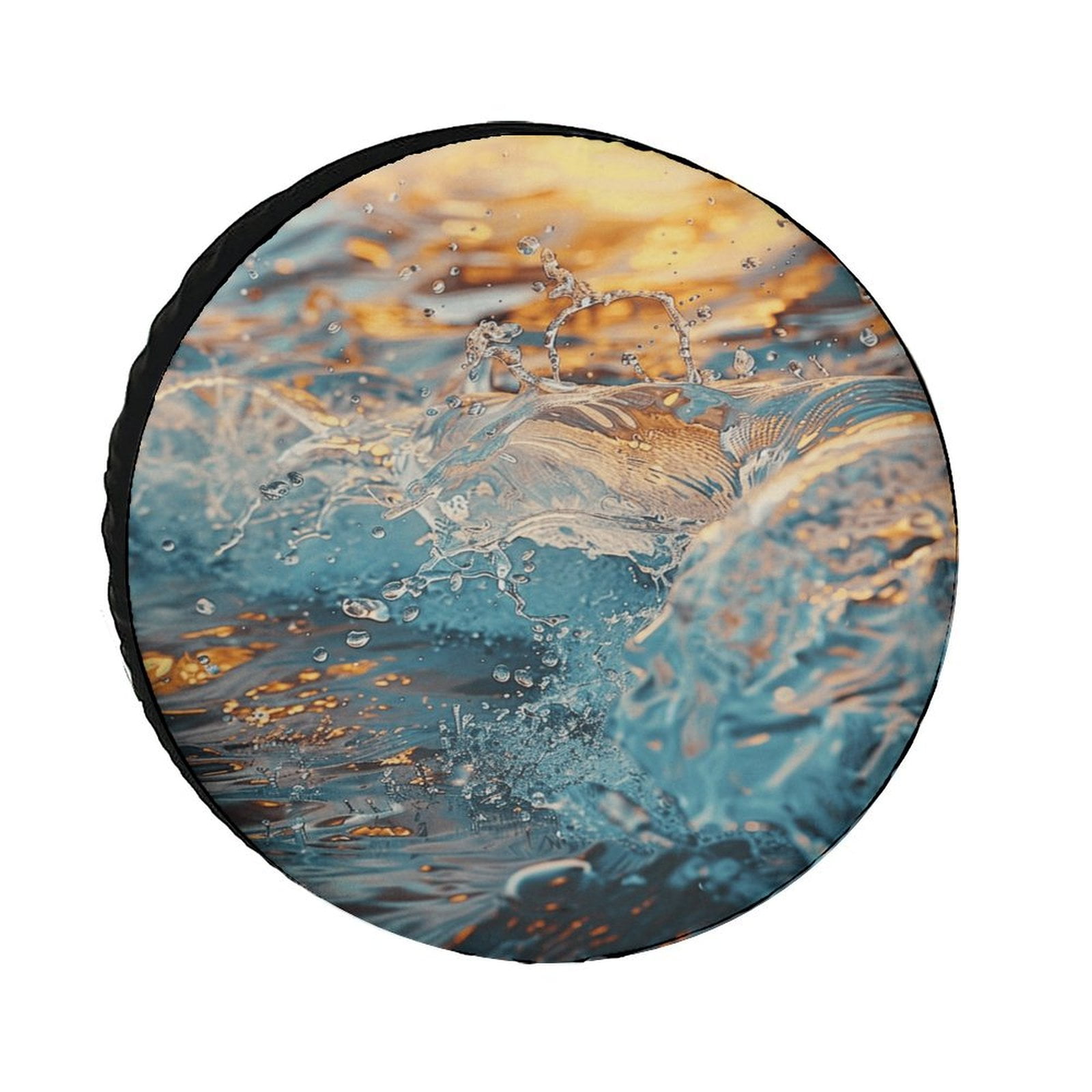 Water Splash Ripple Spare Tire Cover, Universal Wheel Tire Cover Dust ...