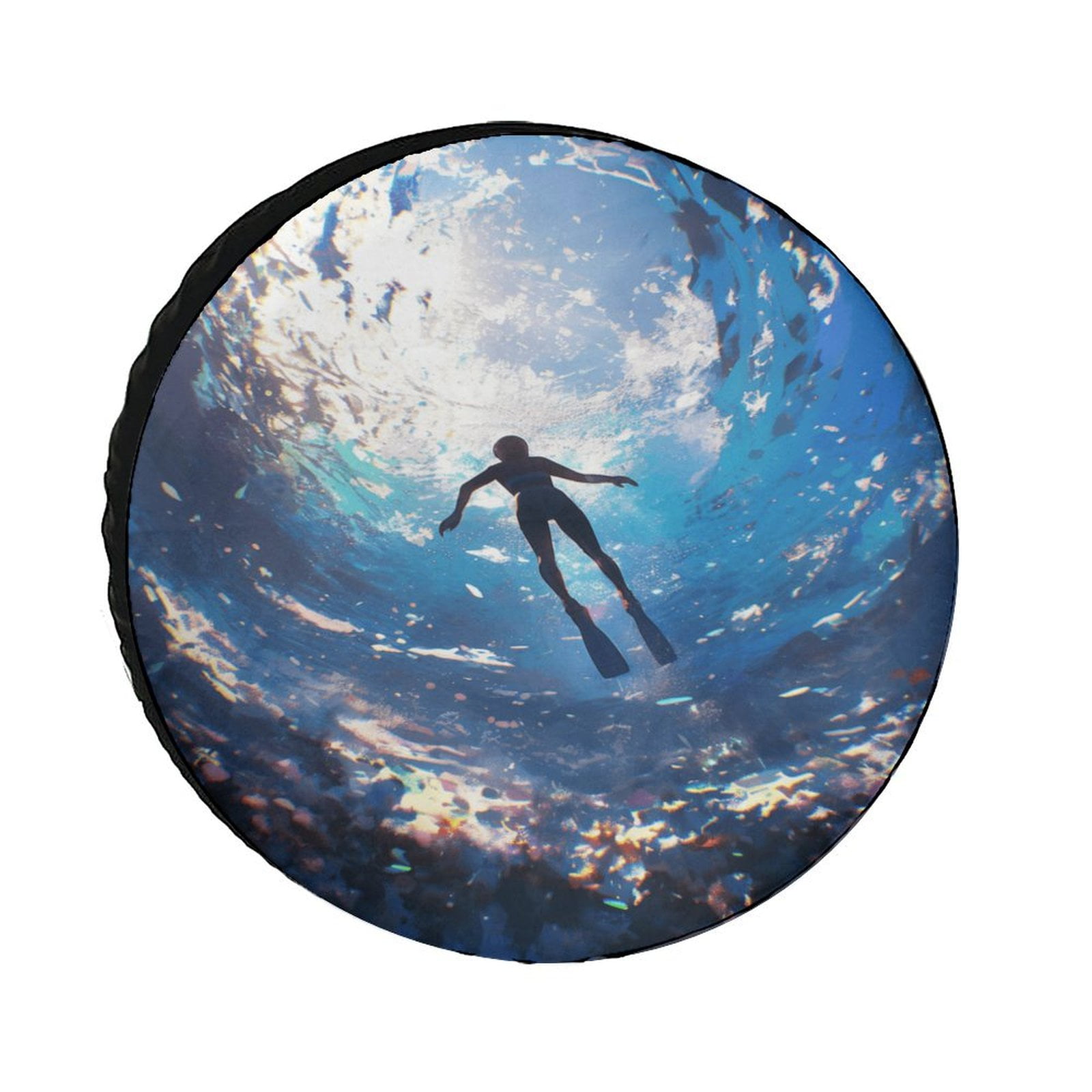 Water Splash Ripple Spare Tire Cover for Trailer, Waterproof Oxford ...