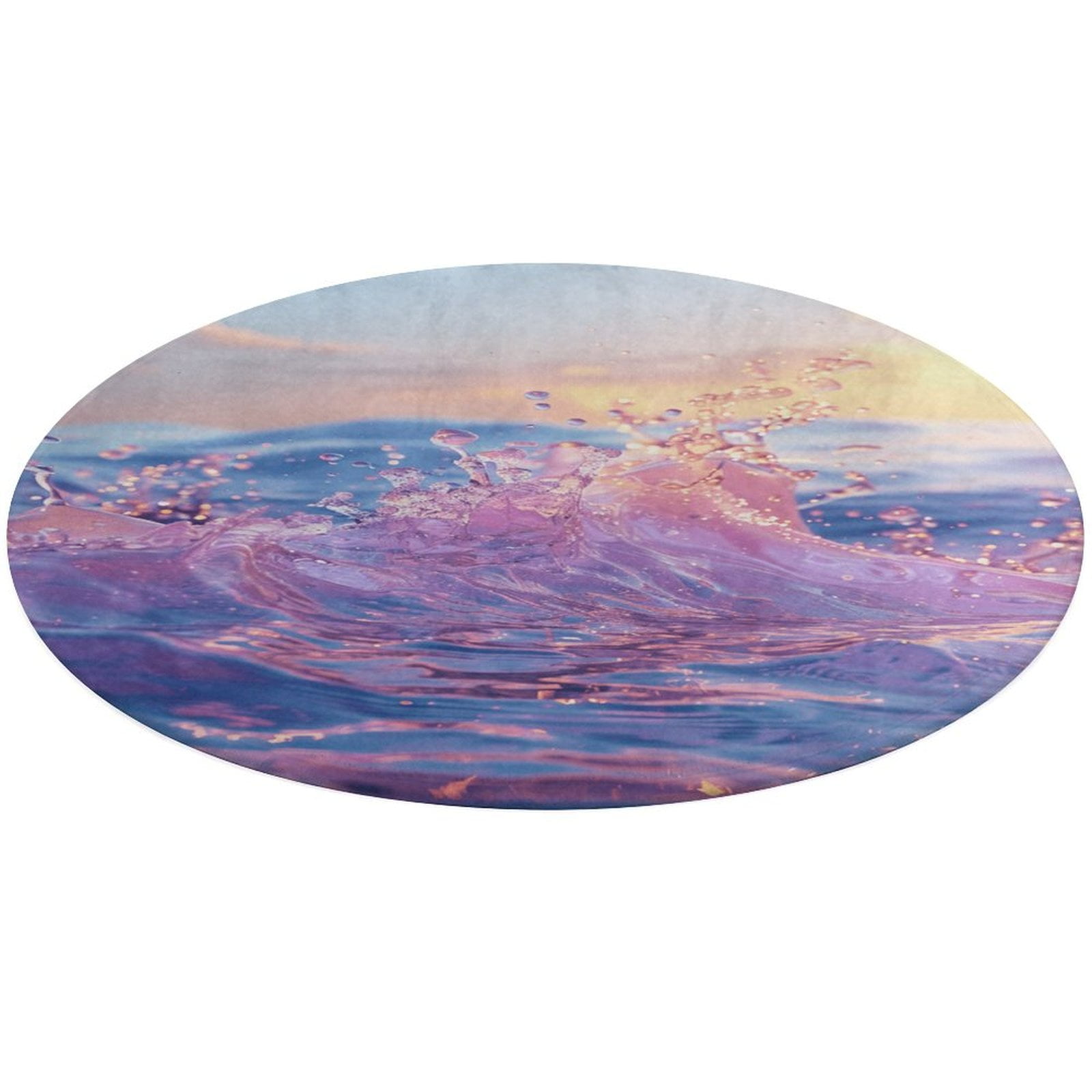 Water Splash Ripple Washable Round Rug -Circle Area Rugs for Nursery ...