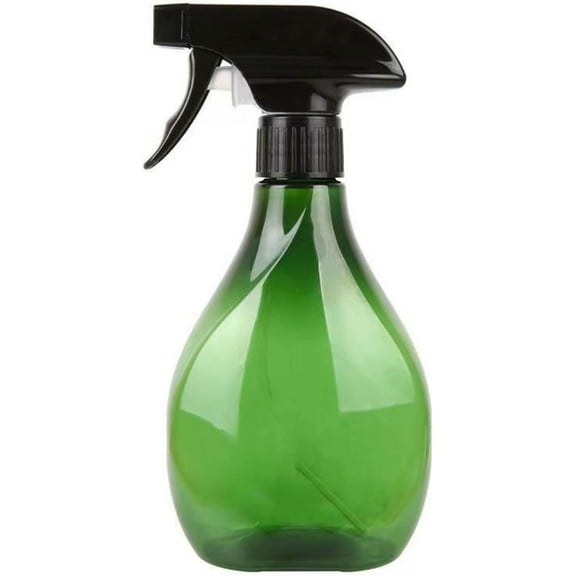 Water Spray Bottle for Hair, Green Plastic Spray Bottles, Fine Mist Spray Bottle Leakproof Flower Planting Watering Tank Empty, Leak Proof, BPA Free Material, Adjustable Trigger