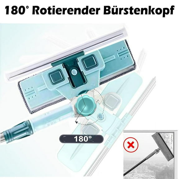 Water Sprays Window Mesh Screen Brush Window Cleaner Magic Broom Wiper Telescopic Long Handle Mop Squeegee Cleaning Tool