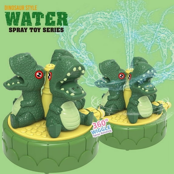 Water Sprinkler for Kids, 360° Rotation Kids Sprinkler, Water Sprinkler for Kids Outdoor Play, Splashing Fun for Backyard, Summer Water Toys for Kids, Attaches to Garden Hose, Dinosaur