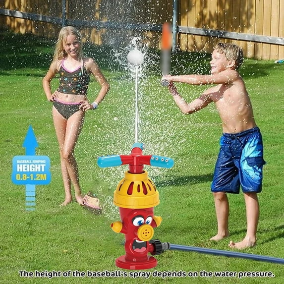 Water Sprinkler for Kids Outdoor Toy, 360° Spray Fire Hydrant Kids Sprinkler Play Equipment for Yard Game, Summer Water Toy Gift for Toddlers Big Kids