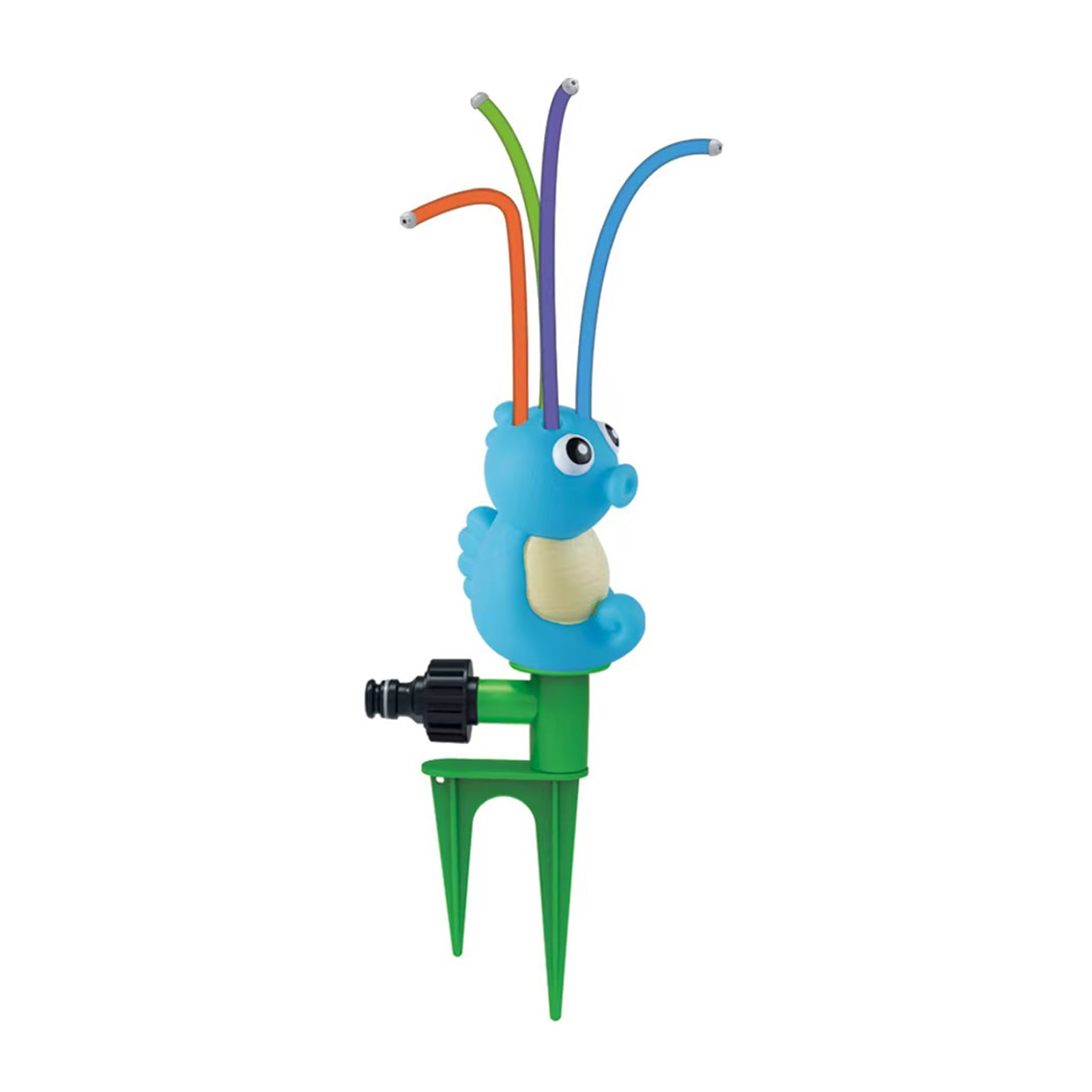 Water Sprinkler for Lawn, Yard Sprinkler for Lawn, Outdoor Water Toys, 15 in Plastic Seahorse Figure, Hose Attachment, Outdoor Water Play, Lawn and Garden, 1 Pc