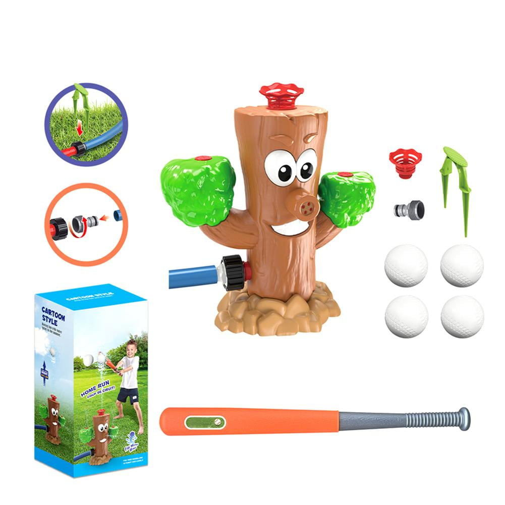 Water Sprinkler, Outdoor Water Spray Toy with Baseball Game Play, Garden Hose Splash Toy for Backyard Summer Fun