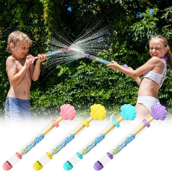 Water Squirt Guns for and Adults 4 Pack – High Pressure Pull Out Water Squirters with Firework Spray Effect for Pool, Beach, Backyard and Outdoor Summer Water Fights