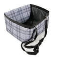 thumbnail image 1 of Water and Stain Proof Dog Car seats for Small Dogs - 15.75 x 12.6 x 9.85 Inches Dog Booster Seat with Removable, Adjustable Fastening Straps - Gray-Tartan, 1 of 7