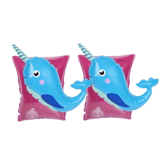 Water Stars 3D Water Wings Arm Floaties - Narwhal - Blue and Purple - Unisex 2 and up