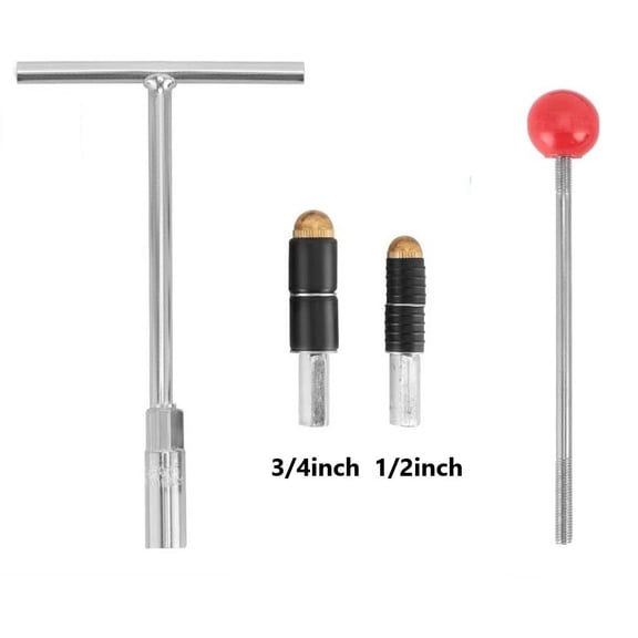 Water Stop Pin Kit Stainless Steel Leak Repair Tool Set With Wrench For PPR Tube Pipe Plumbing 1/2 3/4 1 Inch Black Silver(a)