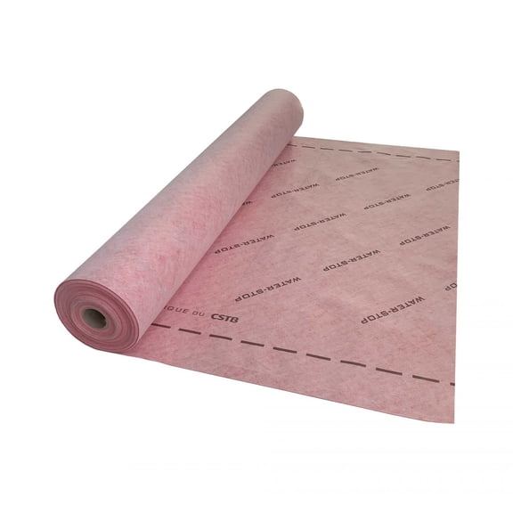 Water-Stop polypropylene 20mils thick waterproofing membrane 108 sq ft Roll (3'3" x 32'10") for Shower Walls, Bathroom Flooring, Wet Room, Tile, Sauna, Steam Room & More