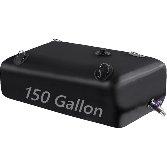 Water Storage Bladder, Tank 65 Gallon Foldable Portable Storage, Large Containers with 3/4" PVC Spigot and Overflow Kit for Camping, Garden, Emergency