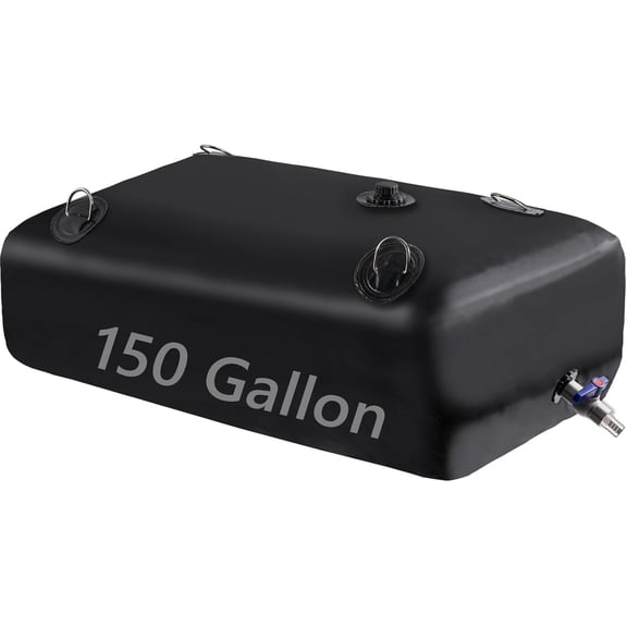 Water Storage Bladder, Tank 65 Gallon Foldable Portable Storage, Large Containers with 3/4" PVC Spigot and Overflow Kit for Camping, Garden, Emergency