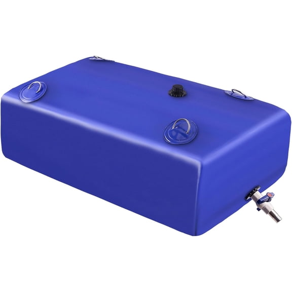 Water Storage Bladder, Water Tank 65 Gallon Foldable Portable Water Storage, Large Water Storage Containers with 3/4" PVC Spigot and Overflow Kit for Camping, Garden, Emergency Water Storage
