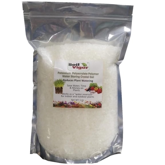Water-Storing Crystal Potassium Super Absorbent Polymer, 5-Pound Bag