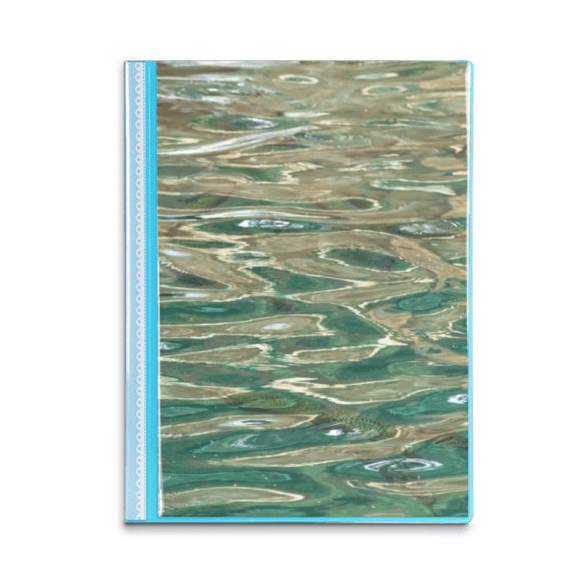 Water Surface Ripple Blue Waves Fish Book Sheet Protectors Portfolio Binder Folder