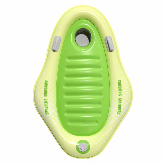 Water Surfboard Float with Built-in Pump, Green PVC Swimming Kickboard,Transparent Window, Pool Float Inflatable Board Kickboard