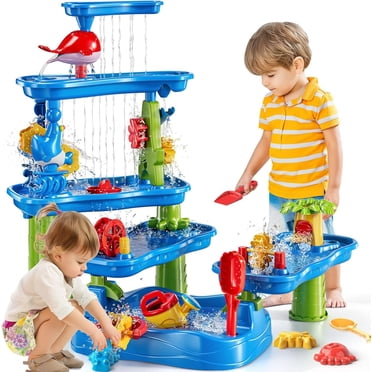 TEMI Sand Water Table For Toddlers, 4 In 1 Sand Table And Water Play Table, Kids Table Activity