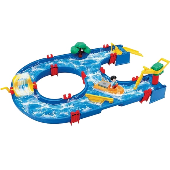Valessati 39-Piece Water Park Playset for Kids 3+, Outdoor Water Track Toy