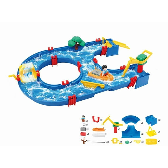 Valessati 39 Pcs Water Table Building Blocks Toy Set for Kids Aged 3+ - Durable Plastic