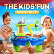 Water Table for Toddlers, YCFUN Interactive Splash Play Water Table with Toys & Stool, Plastic Outdoor Activity Sensory Tables, Durable & Safe, Ideal for Boys Girls Toddler Age 3+