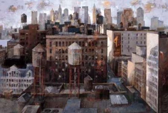 Water Tanks Canvas Art - Marti Bofarull (24 x 36)